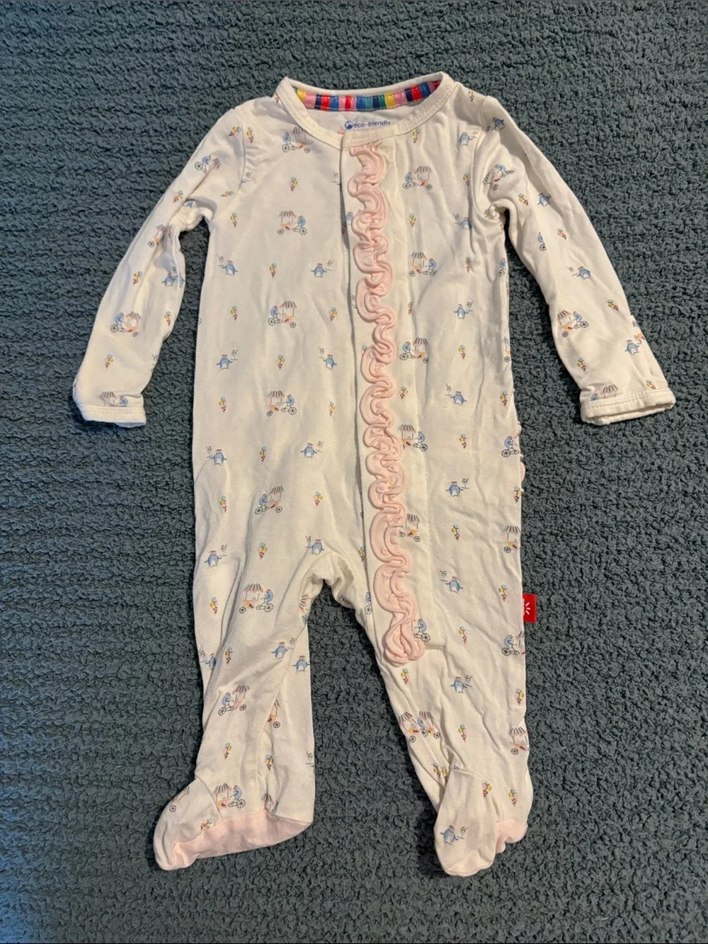 Magnetic Me Penguin Pints Ruffle Footie Size Newborn